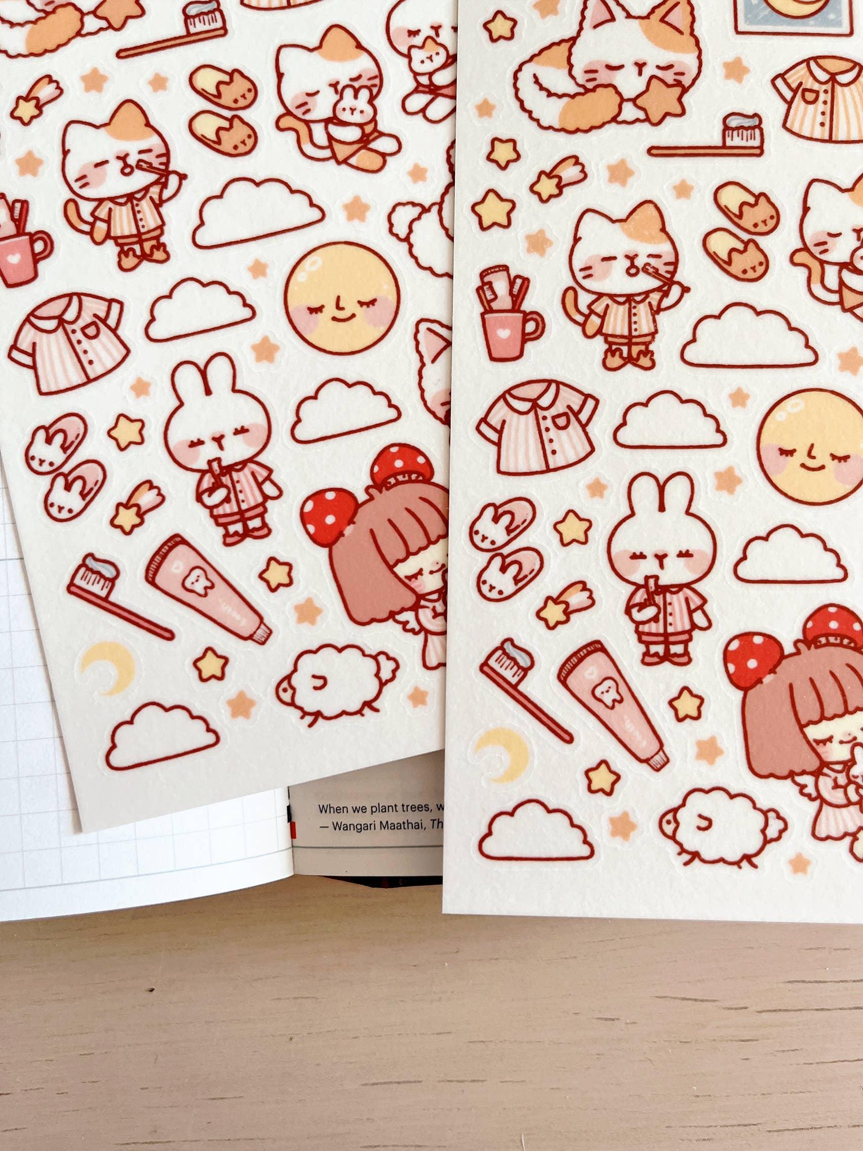 Good Night Sticker Sheet no.042 - Papertail Fox