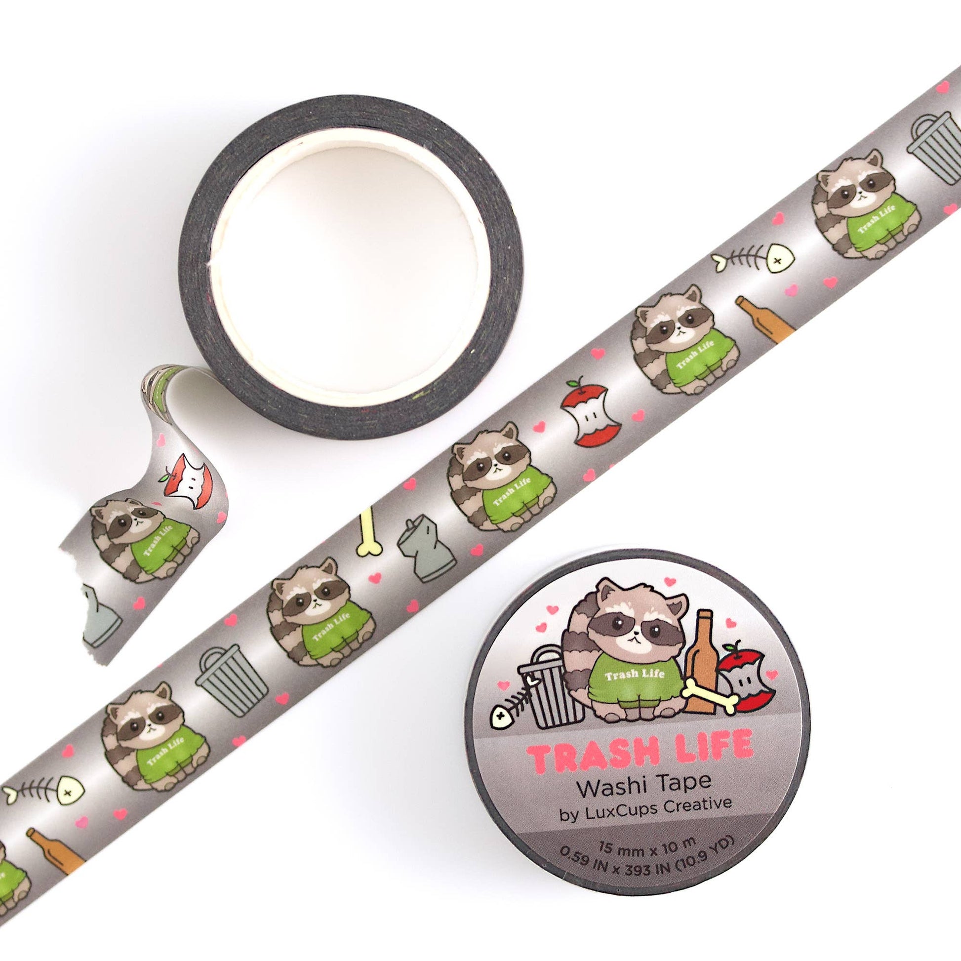Trash Life Washi Tape by LuxCups Creative | Papertail Fox