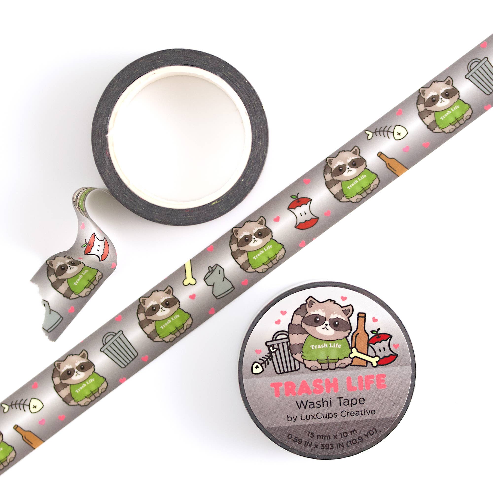 Trash Life Washi Tape by LuxCups Creative | Papertail Fox