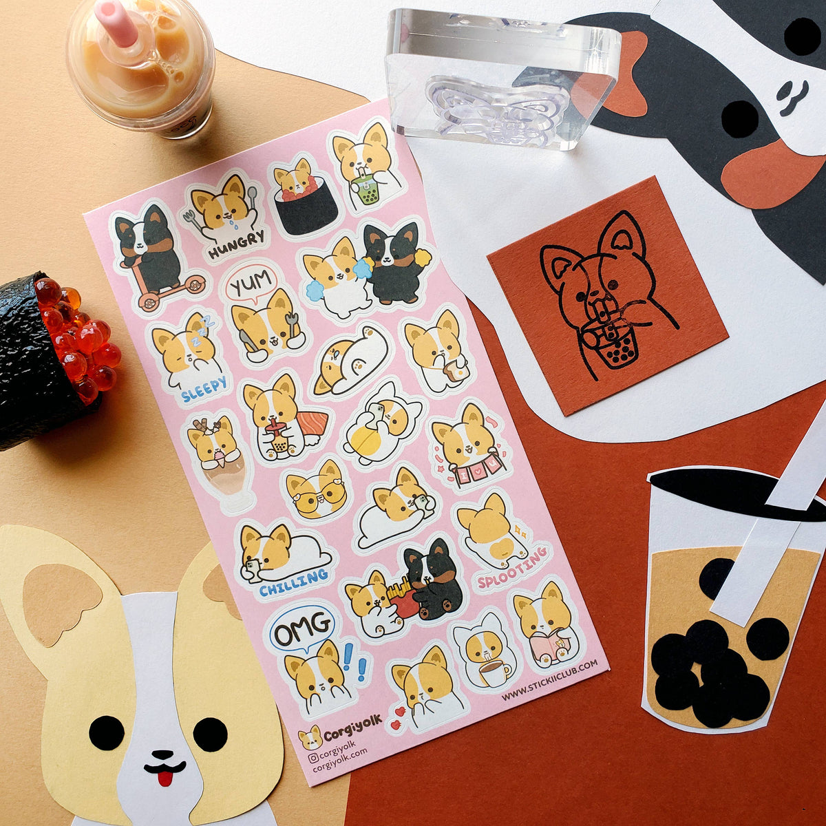 Corgi Cuties Sticker Sheet | Stickii
