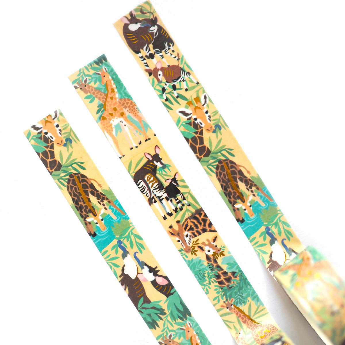 Giraffe & Okapi Single Roll Washi Tape by Shoal | Papertail Fox