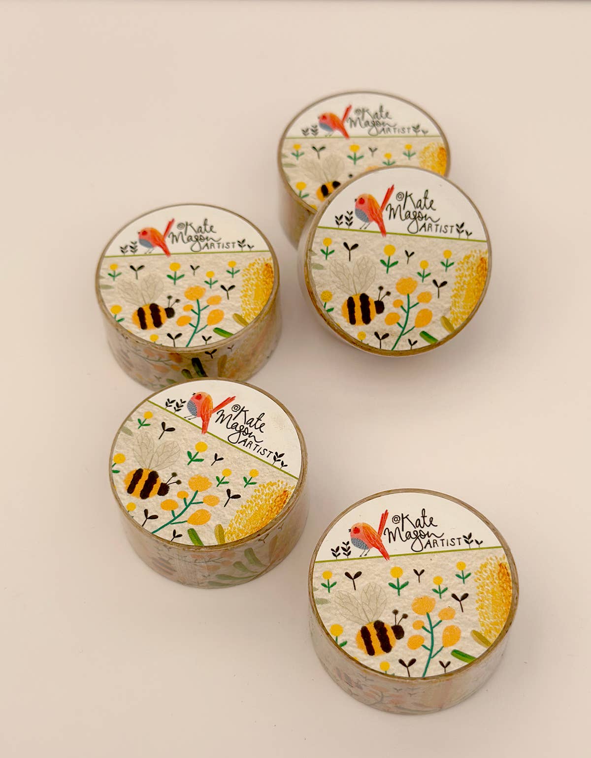 Floral Silver Banksia Washi Tape | Kate Mason Artist