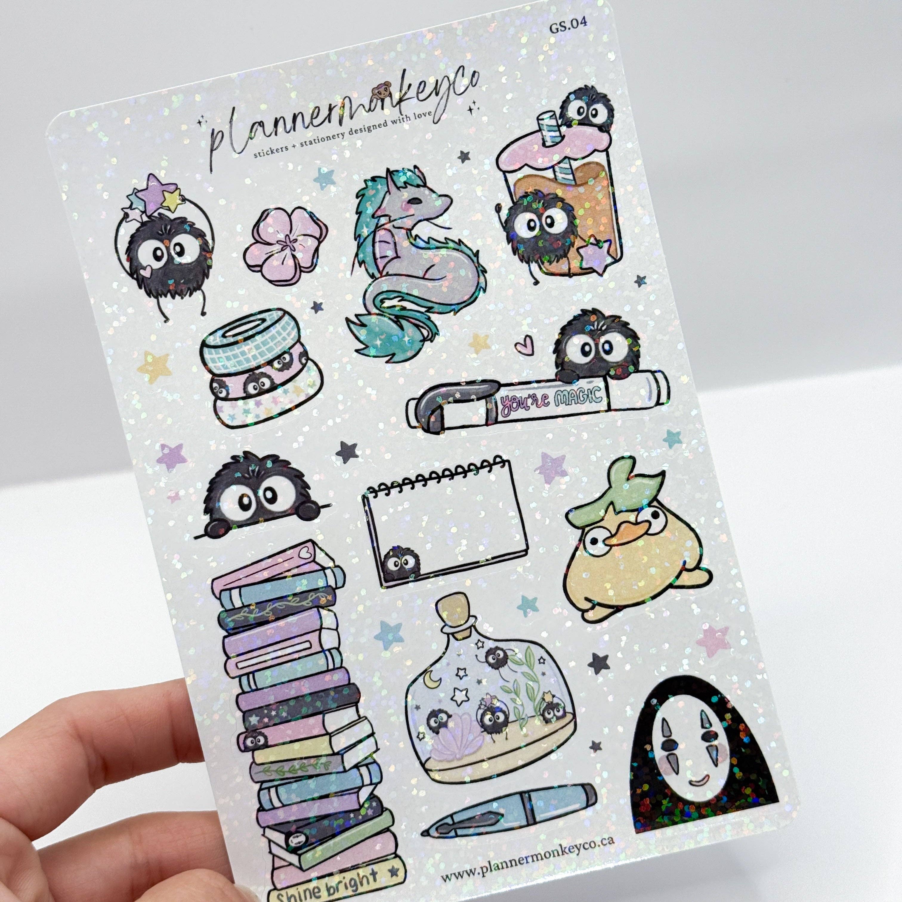 Magical Stationery Soot Sprite Holographic Deco Stickers | Planner Monkey Co