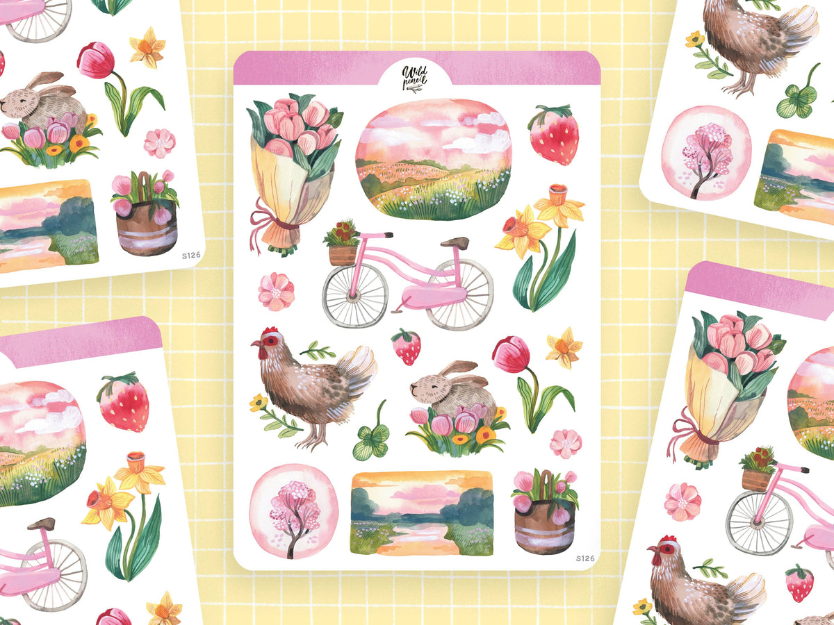 Bloom Season Sticker Sheet by Wild Pencil Studio | Papertail Fox