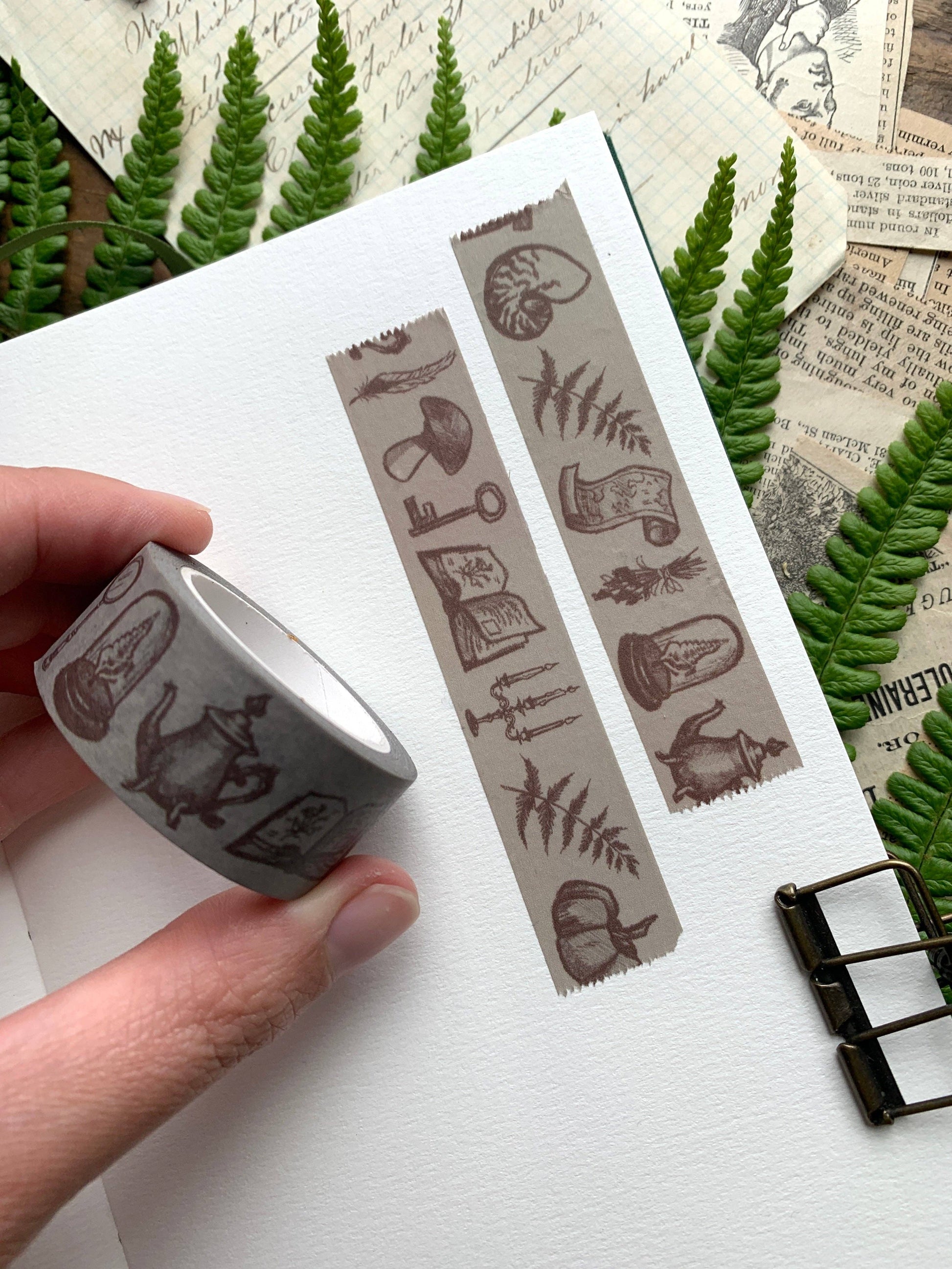 Vintage Sketches Washi Tape, 20mm by The Creeping Moon | Papertail Fox