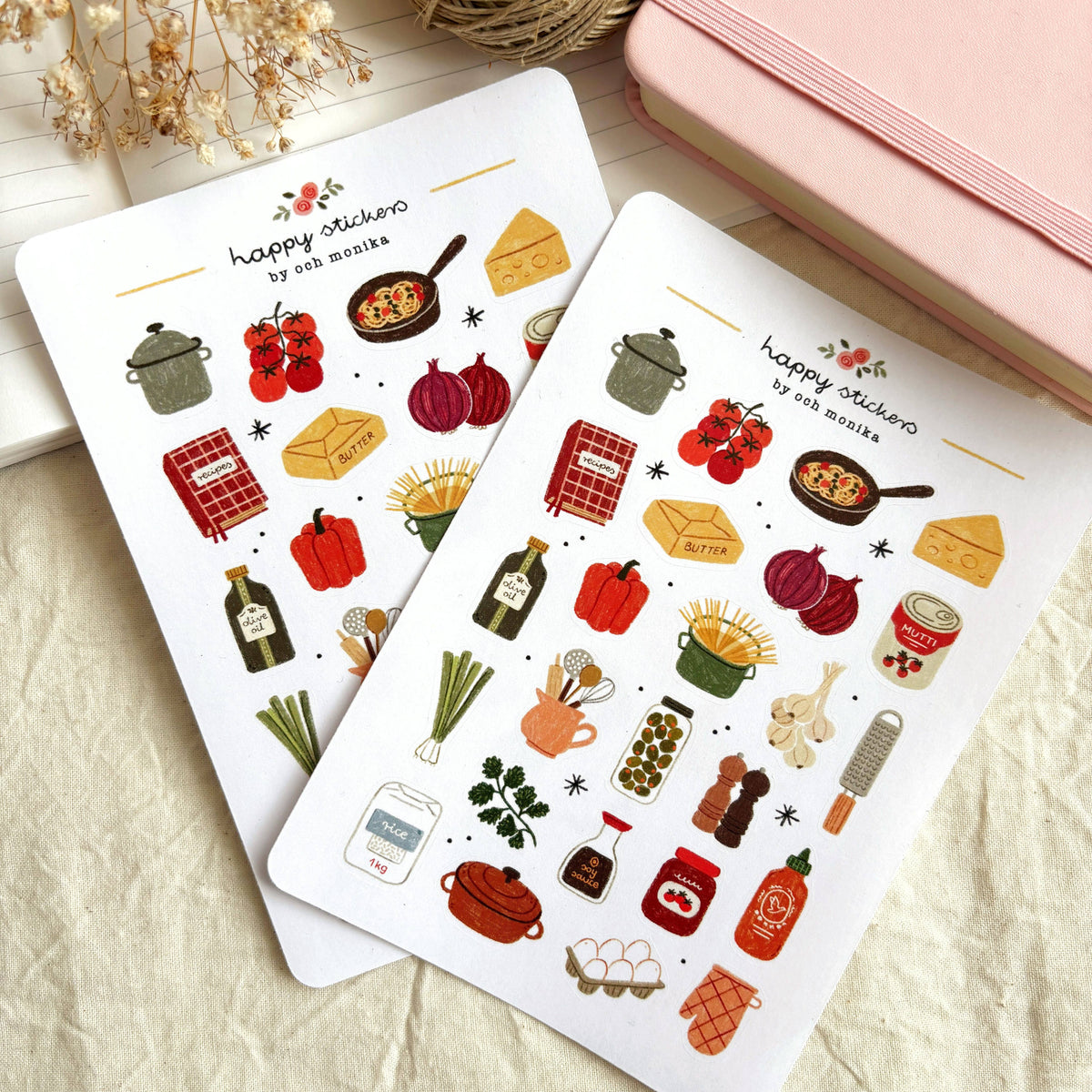 Home Cooking Sticker Sheet | Och Monika