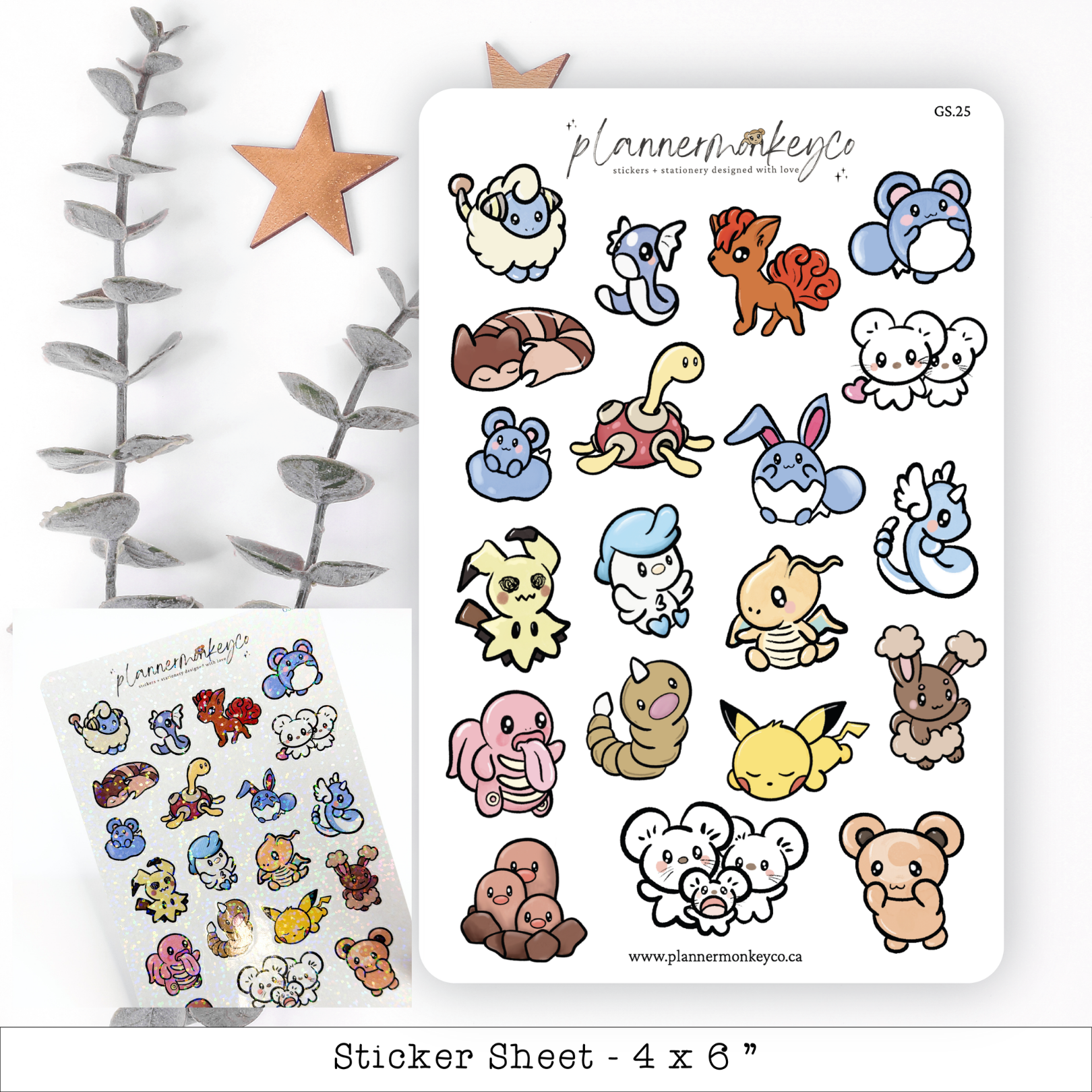 Pocket Planner Pal Variety Holographic Stickers | Planner Monkey Co