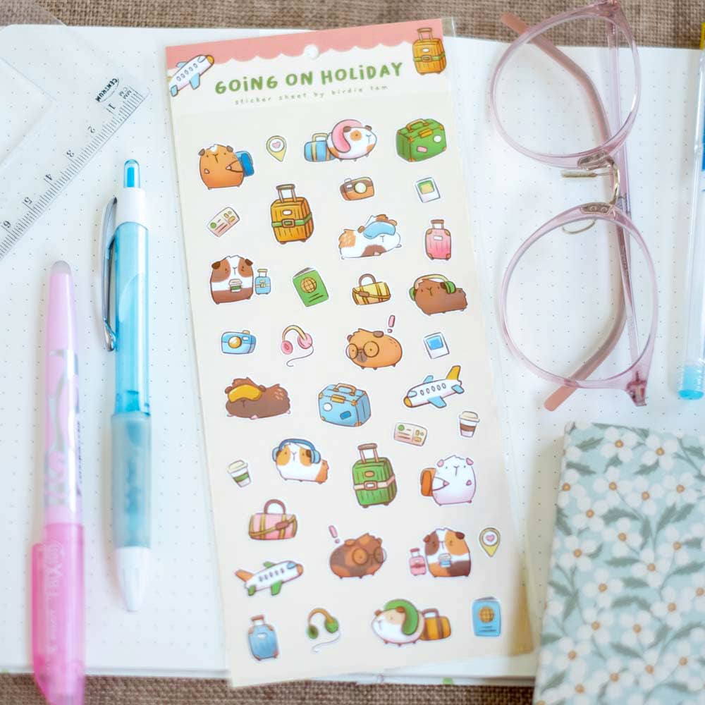 Going on Holiday Sticker Sheet | Birdie Tam