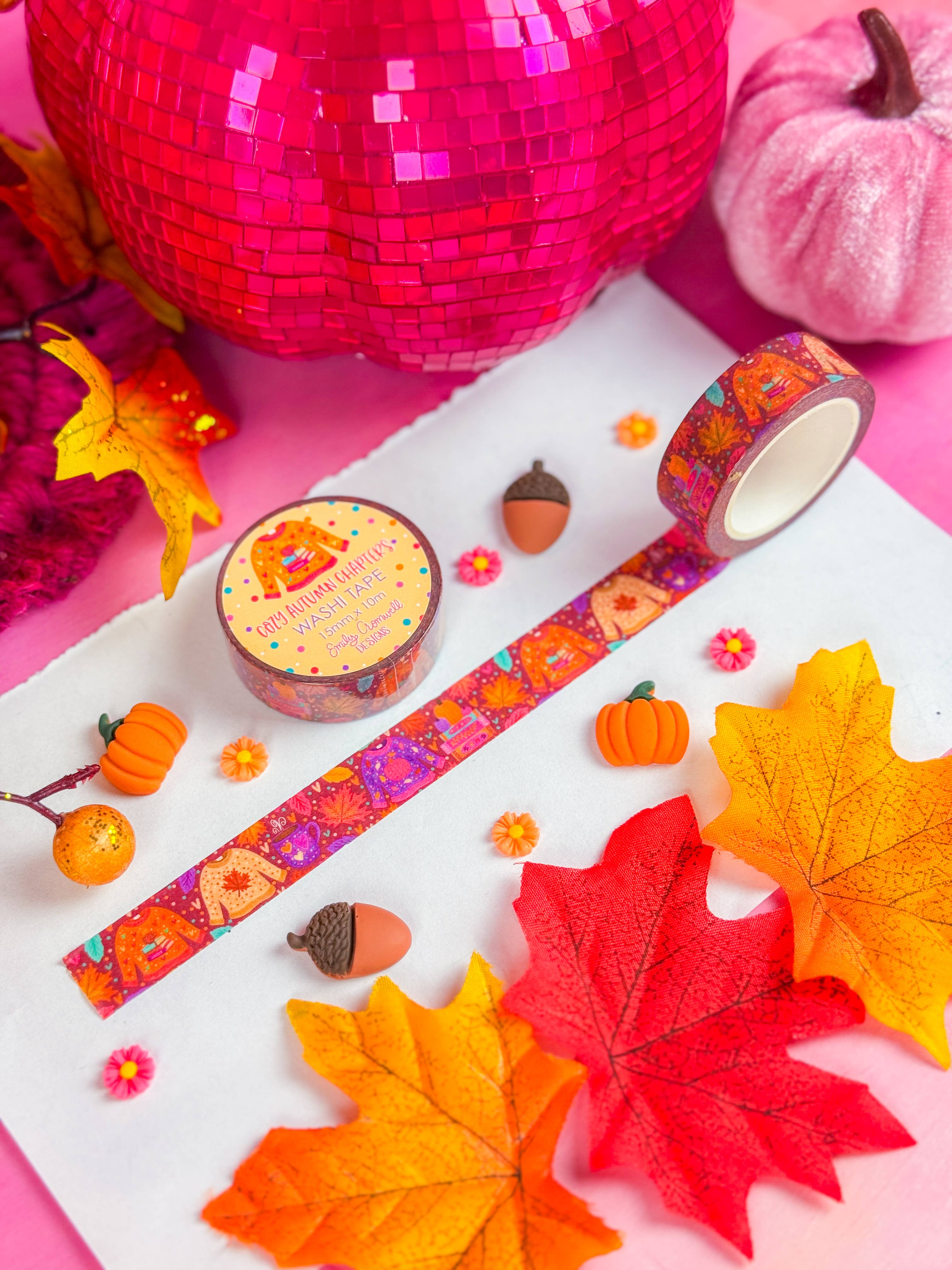 Cozy Autumn Chapters Washi Tape | Emily Cromwell Designs