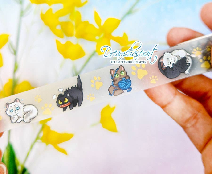 Kitty Cats Clear Tape | Dreamchaserart