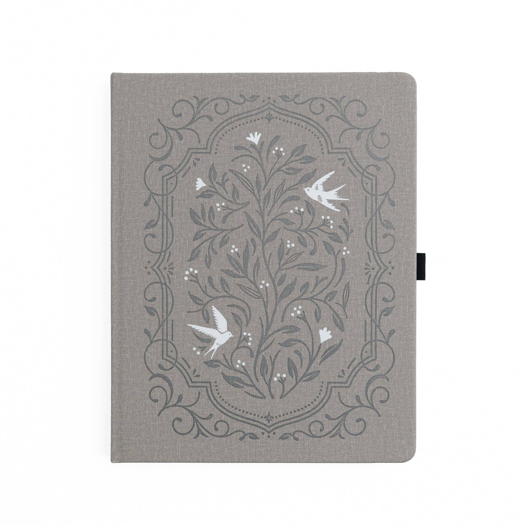 Songbird in Warm Gray – Dot Grid Notebook
