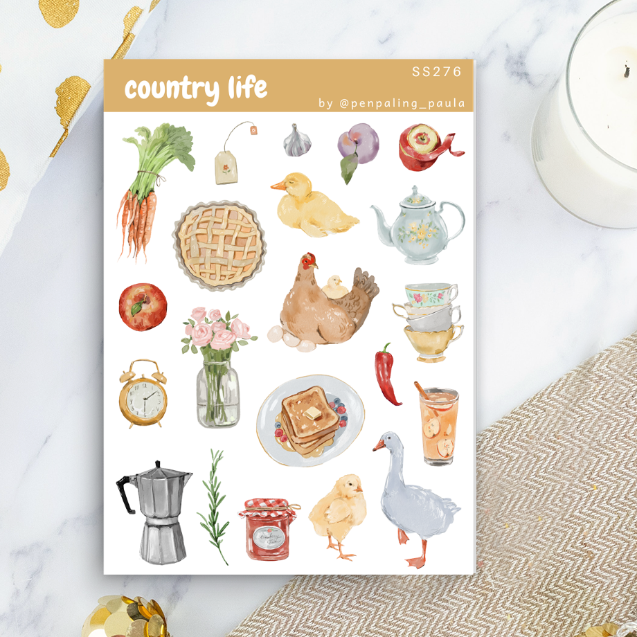 Country Life Sticker Sheet by Penpaling Paula | Papertail Fox