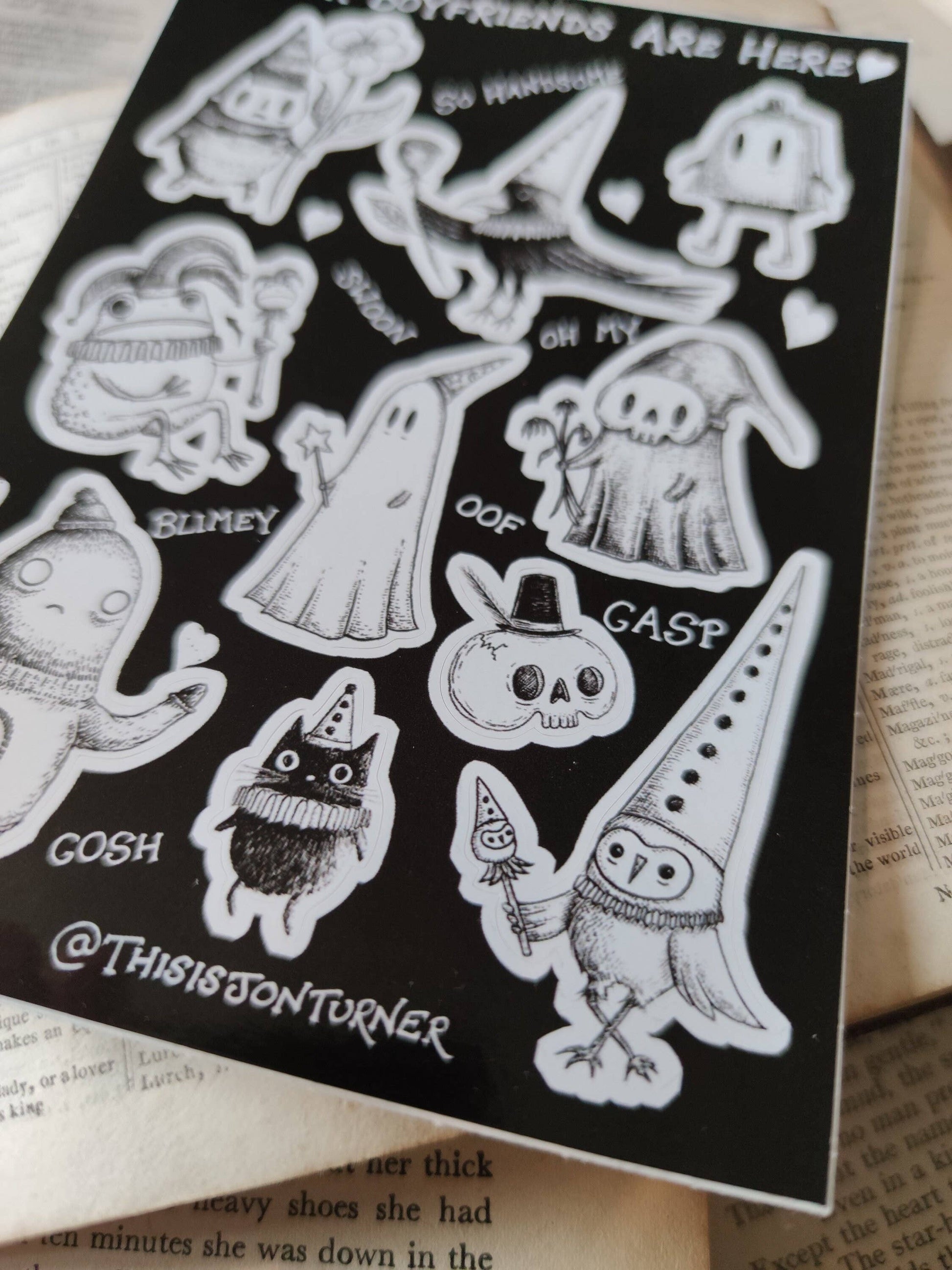 Your Boyfriends Are Here Fantasy Character Sticker Sheet by Jon Turner | Papertail Fox