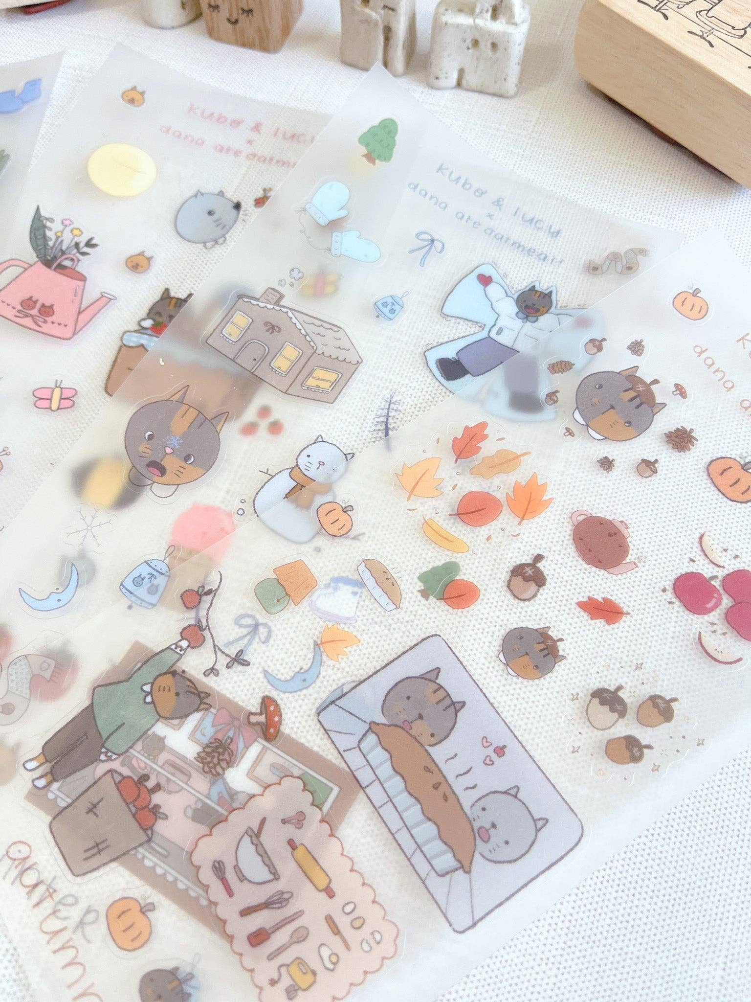 Kuboandlucy x Dana Ate Oatmeal Four Seasons Sticker Sheet | Kubo and Lucy