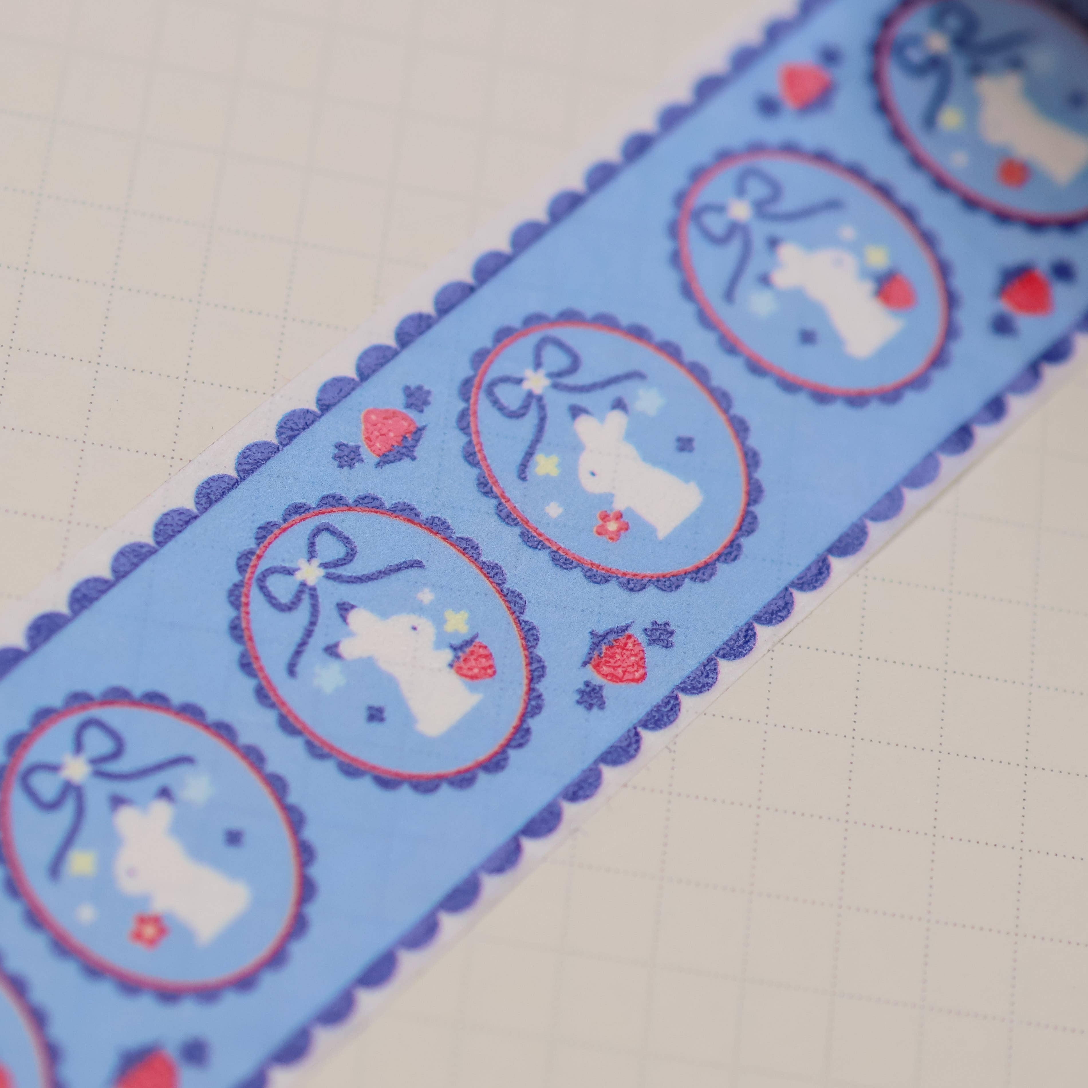 Thousand Skies Sweet Blue Ribbon Washi Tape - 30mm Matte Finish