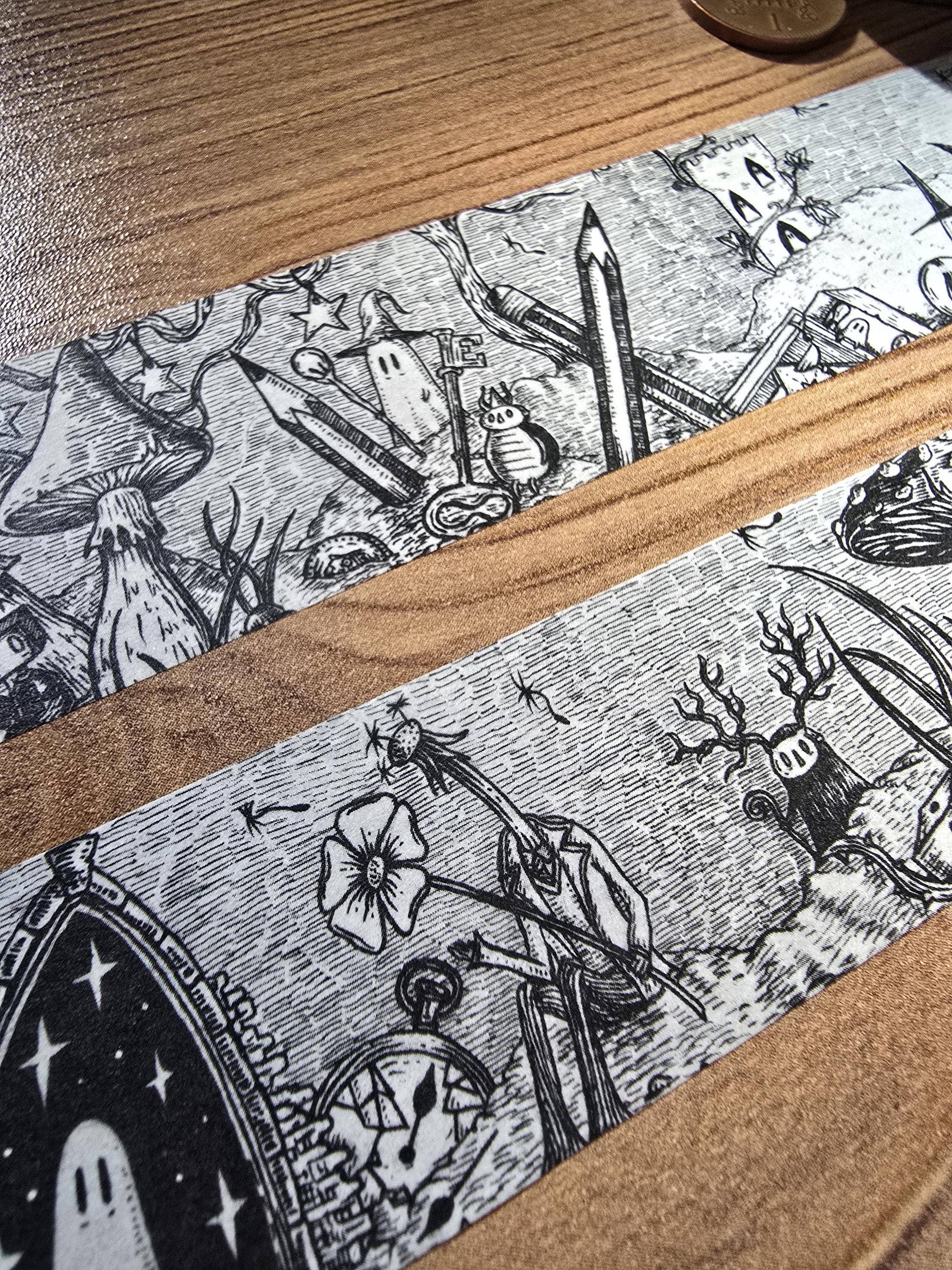 Infinite Oddities Extra Wide Spooky Fantasy Washi Tape by Jon Turner | Papertail Fox