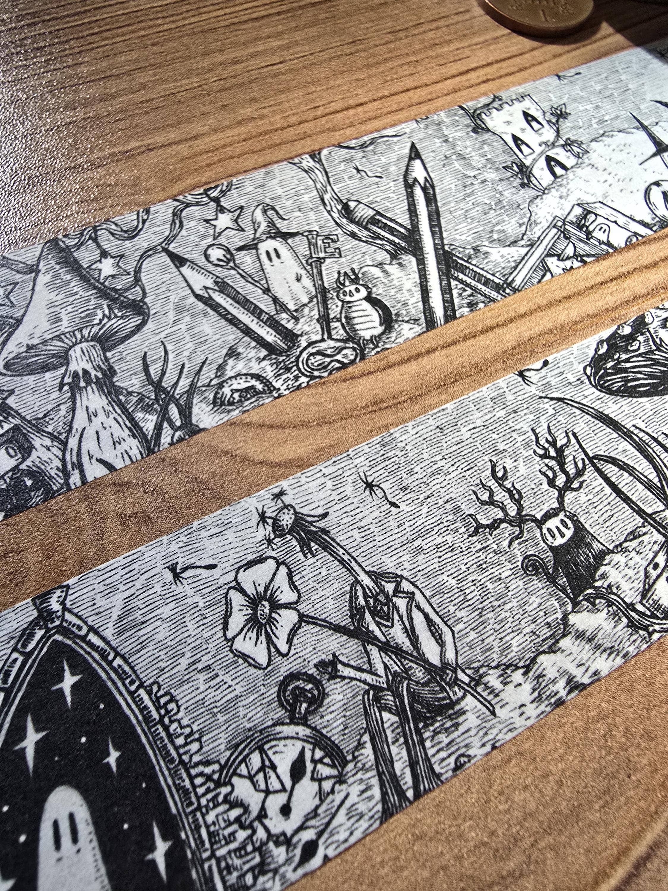 Infinite Oddities Extra Wide Spooky Fantasy Washi Tape by Jon Turner | Papertail Fox