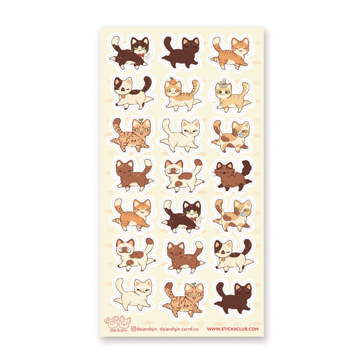 Kitty Parade Sticker Sheet by Stickii | Papertail Fox