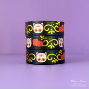 Marigold Sugar Skull Cat Gold Foil Washi Tape by Meow Amor Creative | Papertail Fox