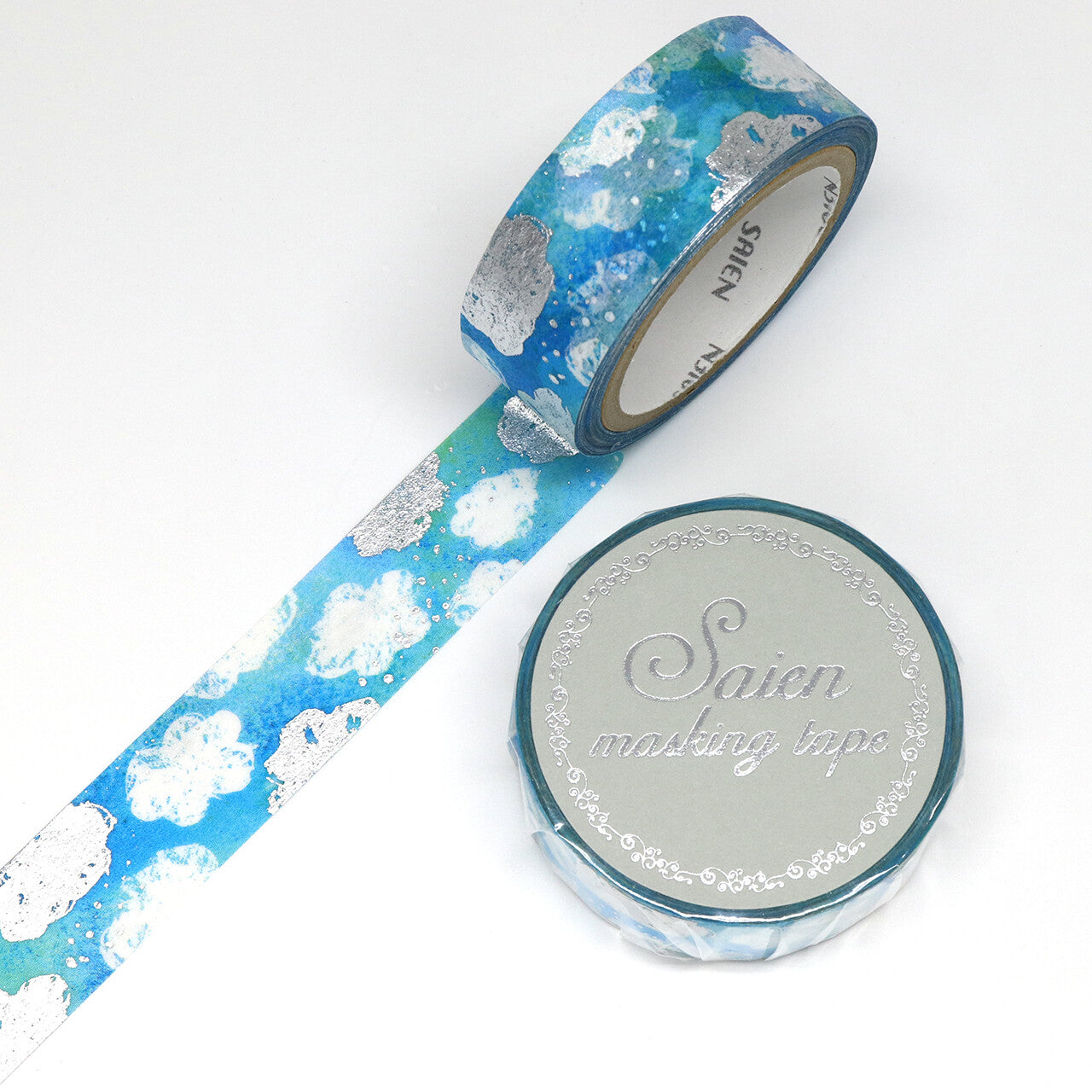 Mackerel Sky Silver Foil Washi Tape | Kamiiso SAIEN