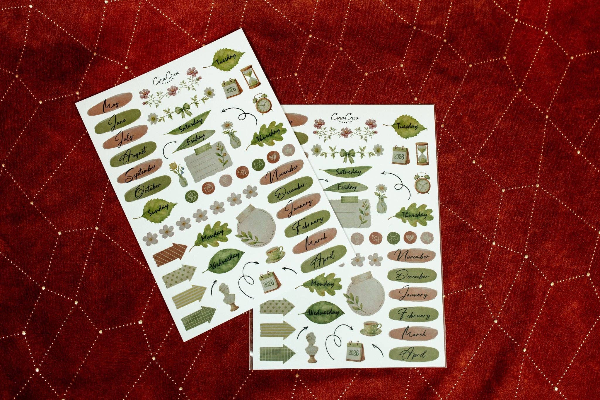 Planner Stickers Sticker Sheet | CoraCreaCrafts