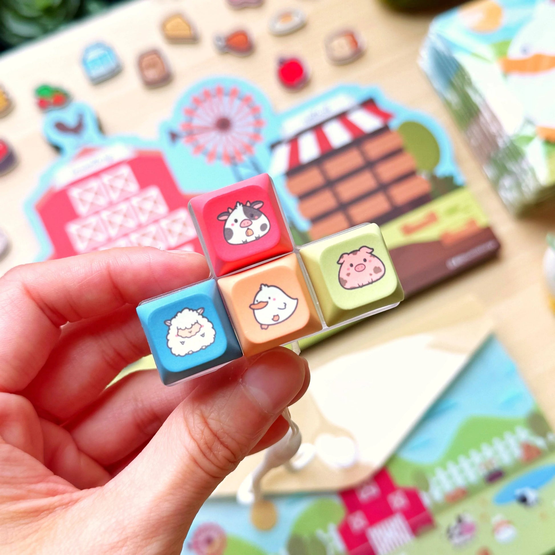 Pasture Pals Keyboard Fidget Keychain - Papertail Fox