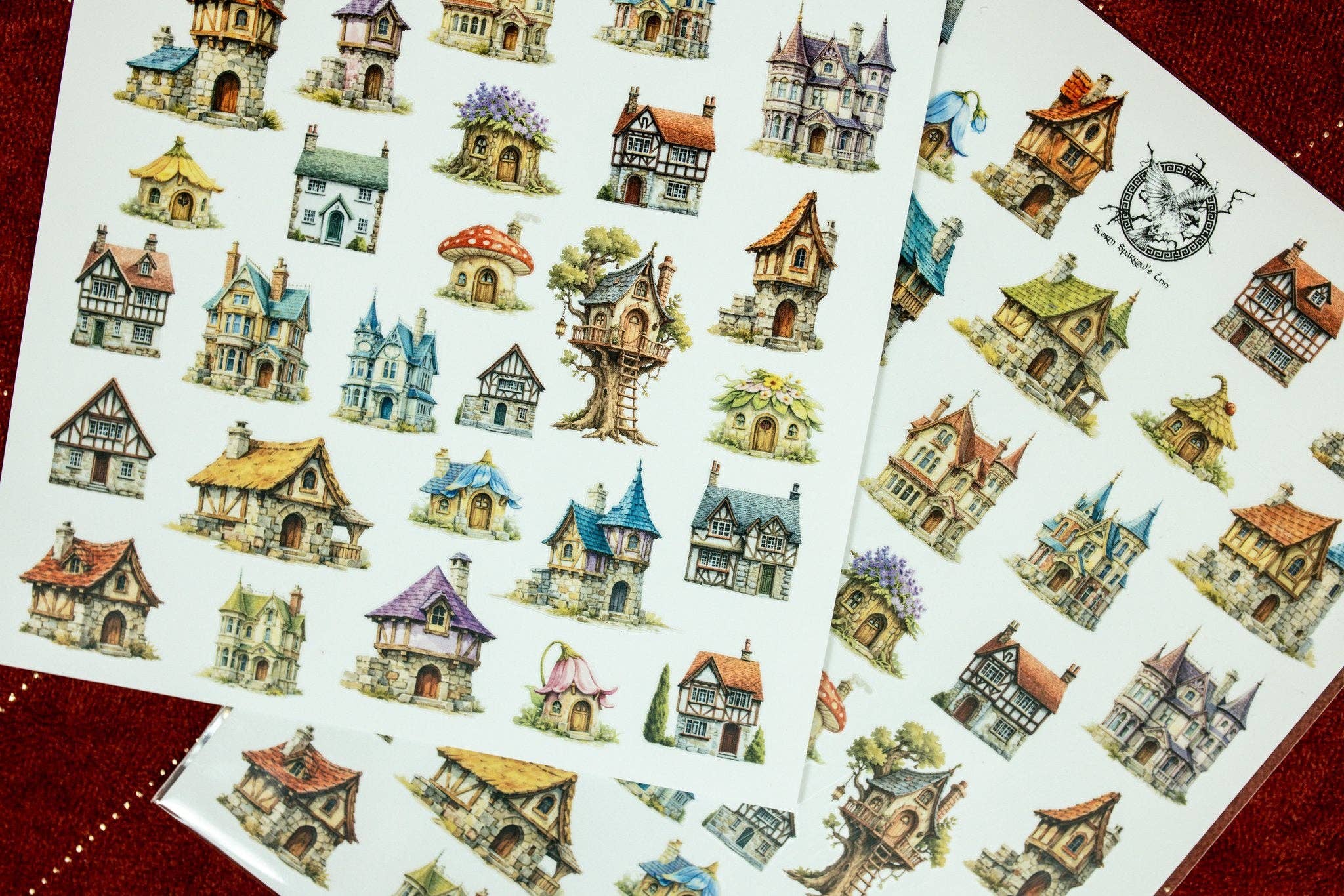 Tiny Little Houses Sticker Sheet | CoraCreaCrafts