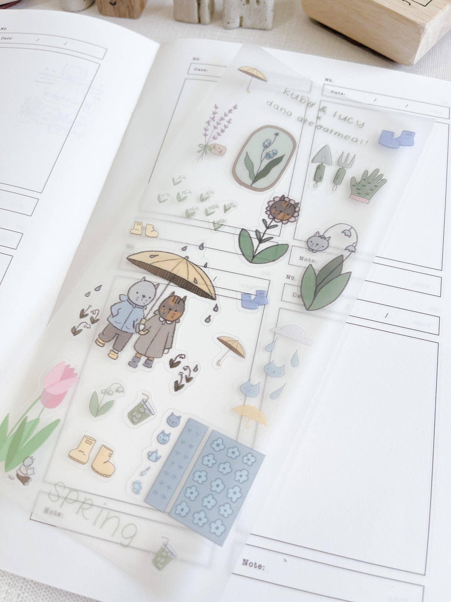 Kuboandlucy x Dana Ate Oatmeal Four Seasons Sticker Sheet | Kubo and Lucy - Papertail Fox