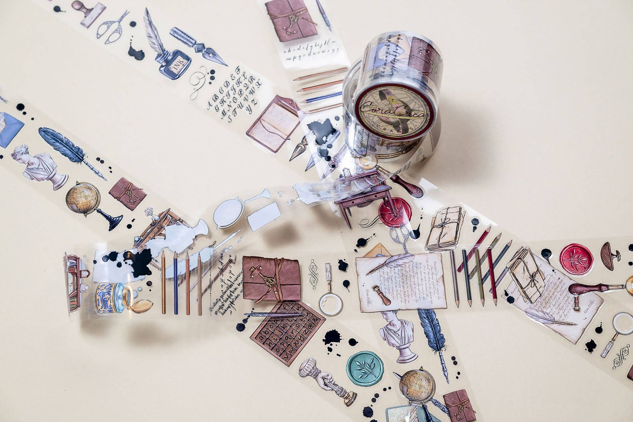 The Writing Desk Transparent Tape | CoraCreaCrafts