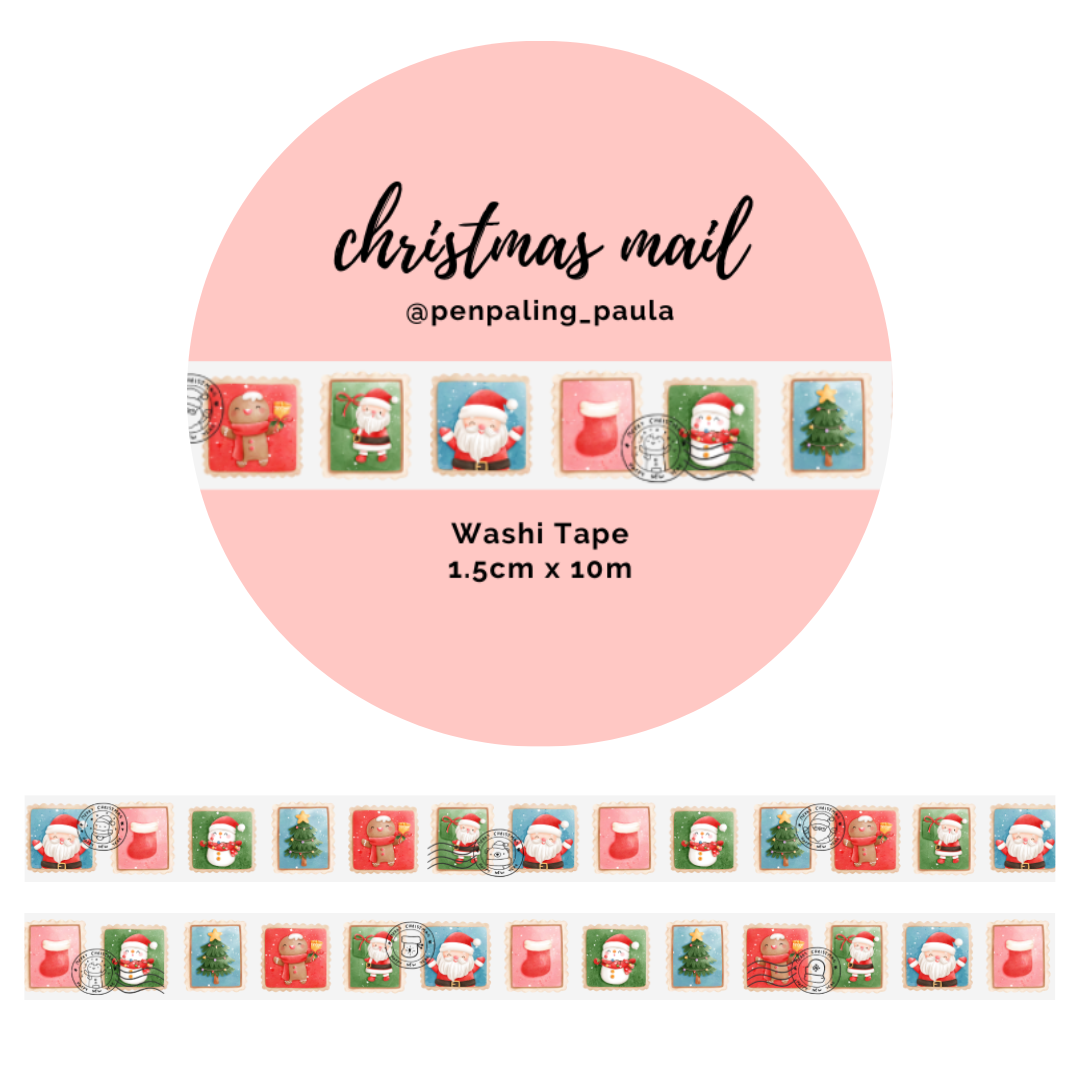 Christmas Mail Washi Tape by Penpaling Paula | Papertail Fox