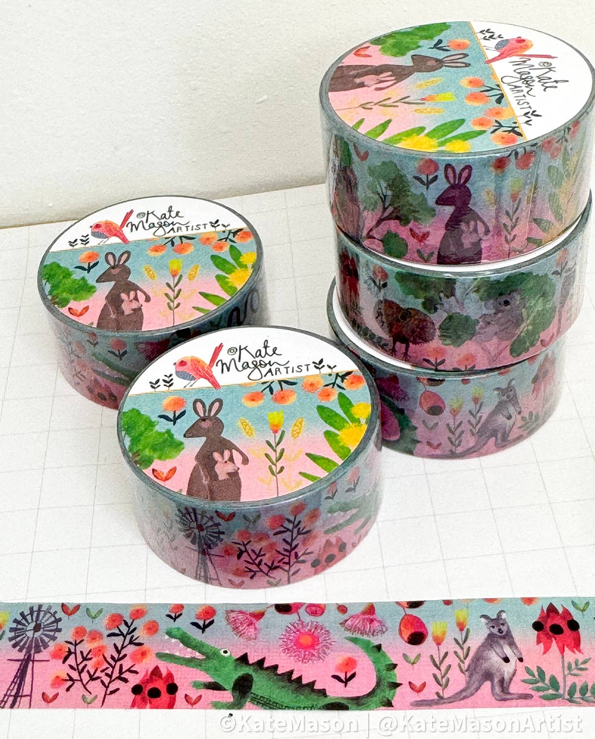 Australian Flora & Fauna Washi Tape | Kate Mason Artist
