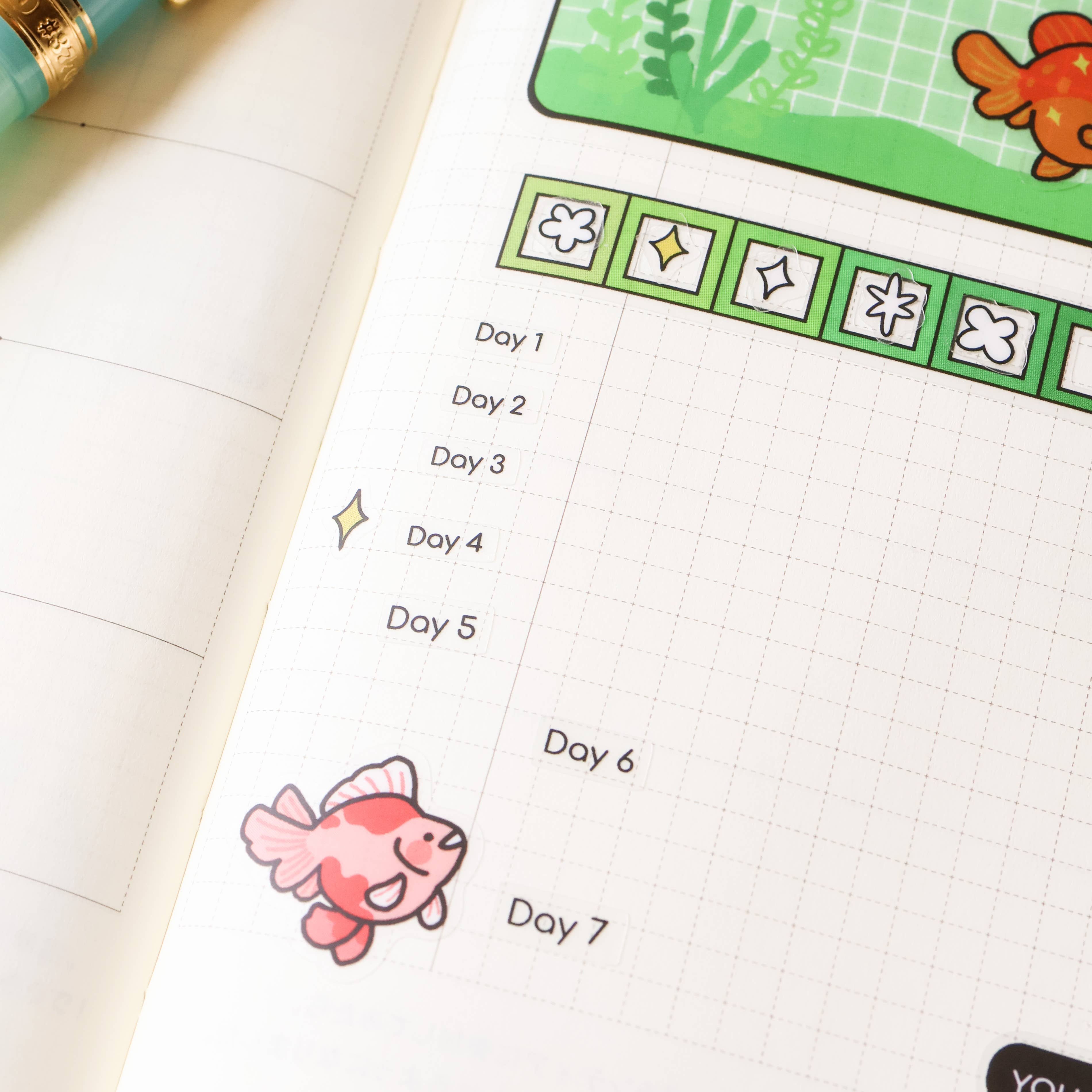 Goldfish Tracker Clear Sticker Sheet by Thousand Skies | Papertail Fox