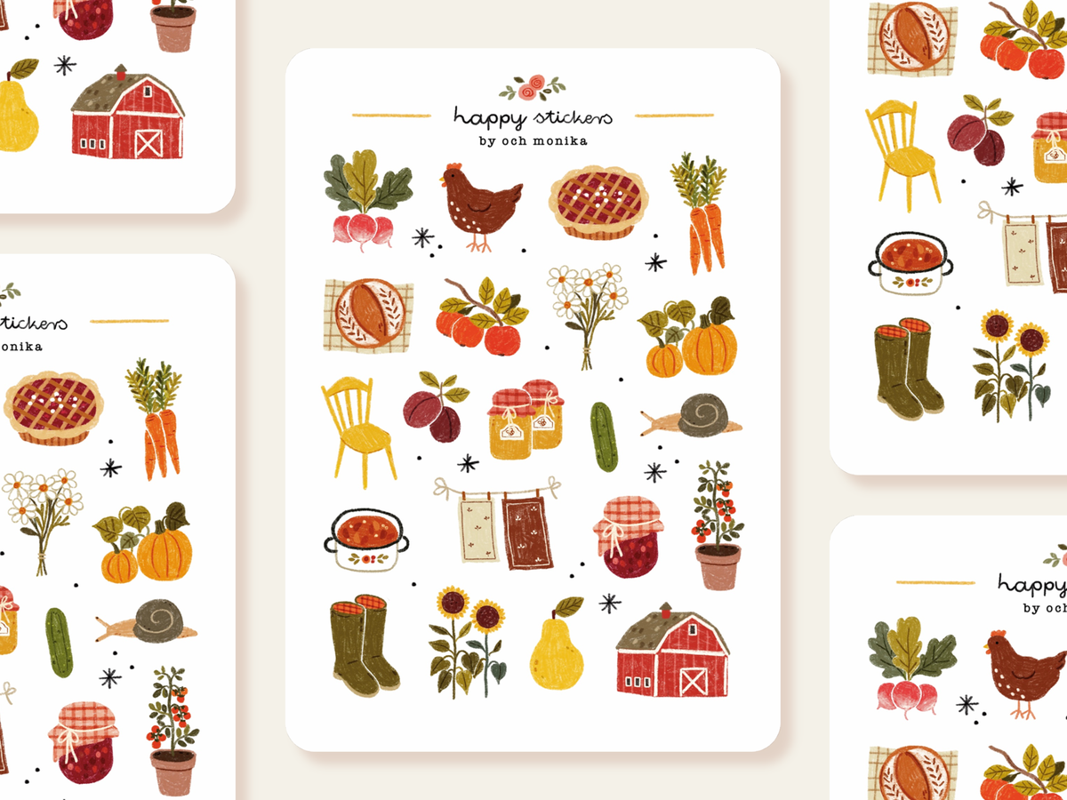 Countryside Sticker Sheet by Och Monika | Papertail Fox