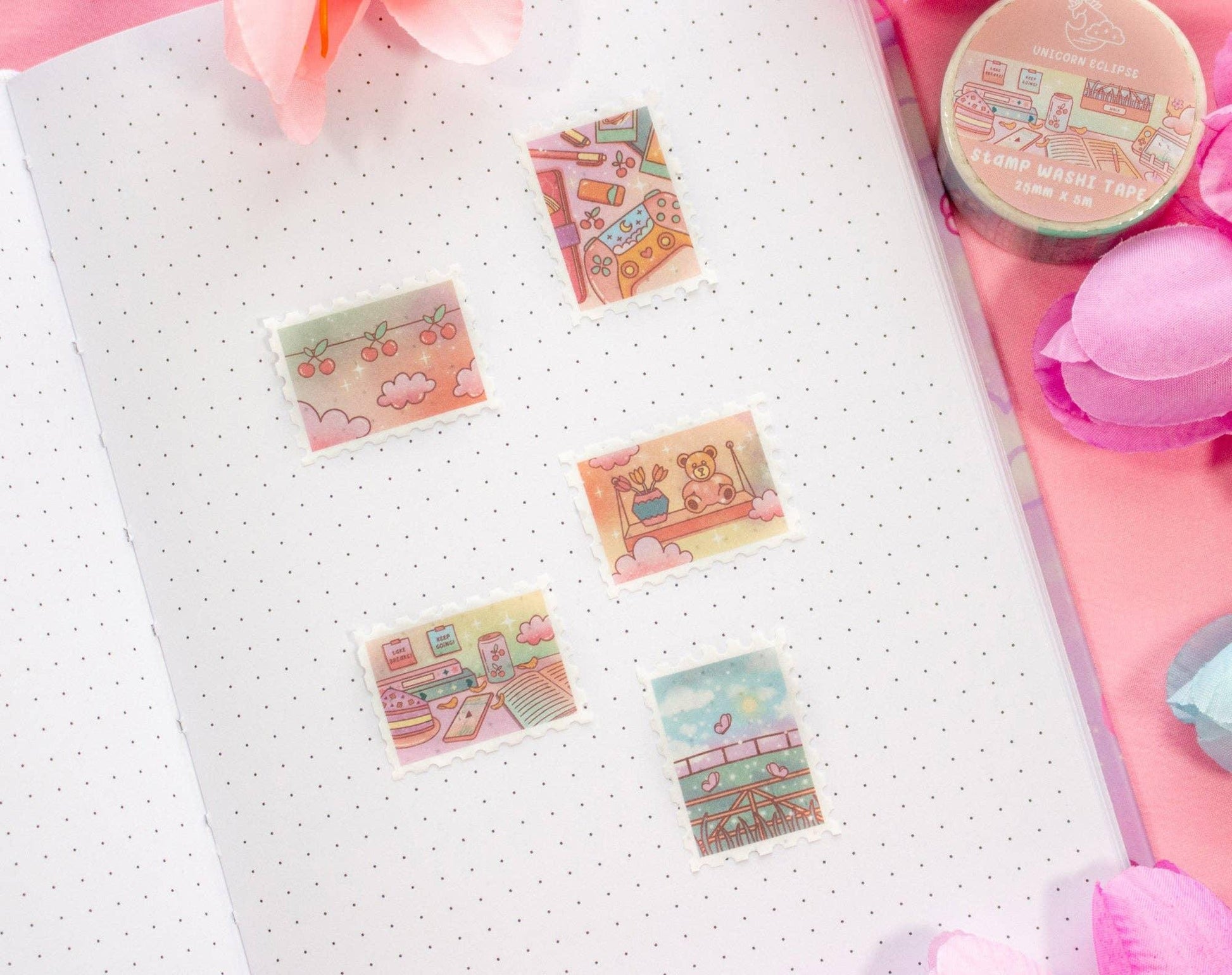 Study Break Stamp Washi Tape | Unicorn Eclipse - Papertail Fox