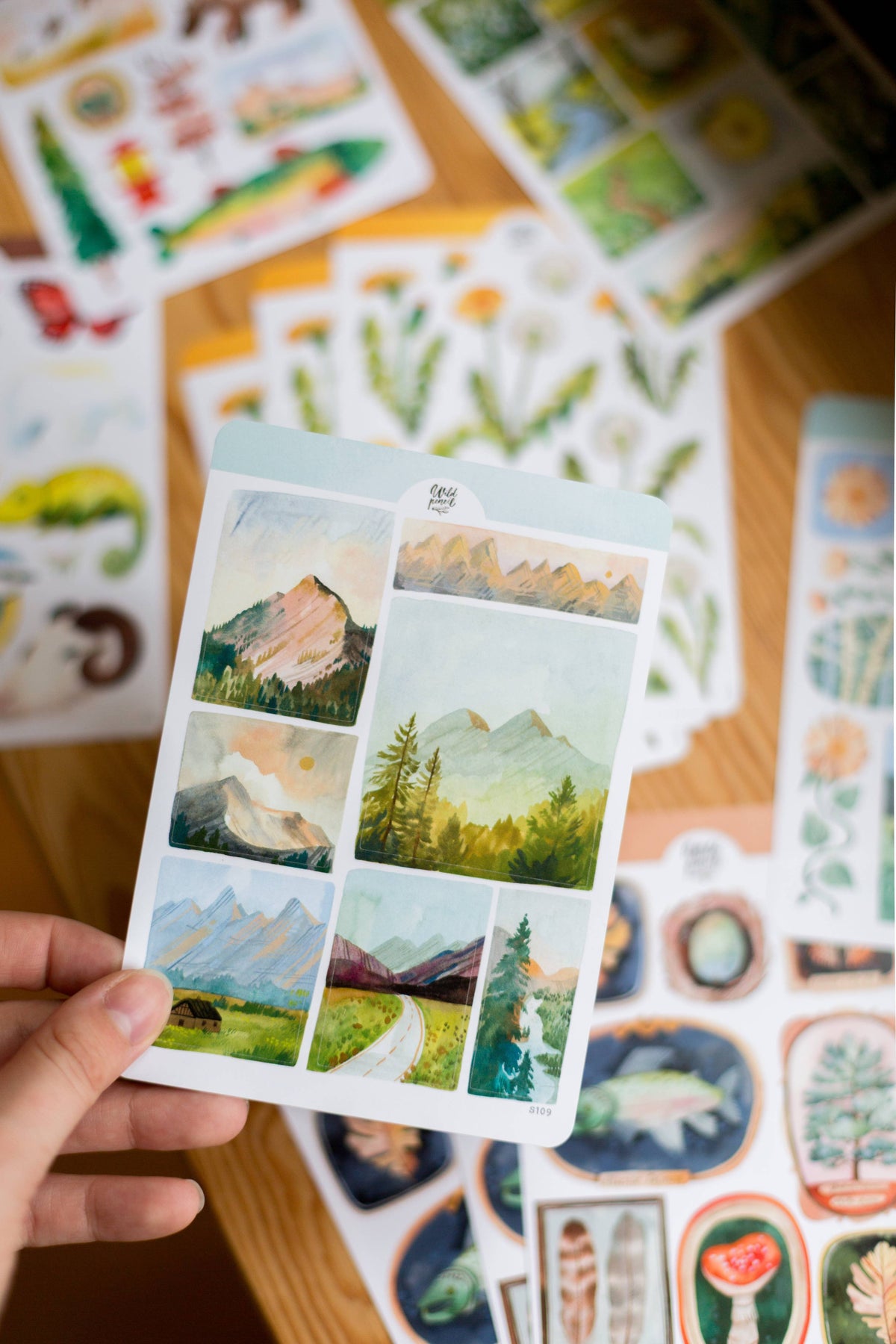 Mountain Landscapes Sticker Sheet | Wild Pencil Studio