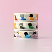 Sneaker Cats Holo Foil Washi Tape by Meow Amor Creative | Papertail Fox