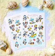 Seagull Holiday Sticker Sheet | Dreamchaserart - Papertail Fox