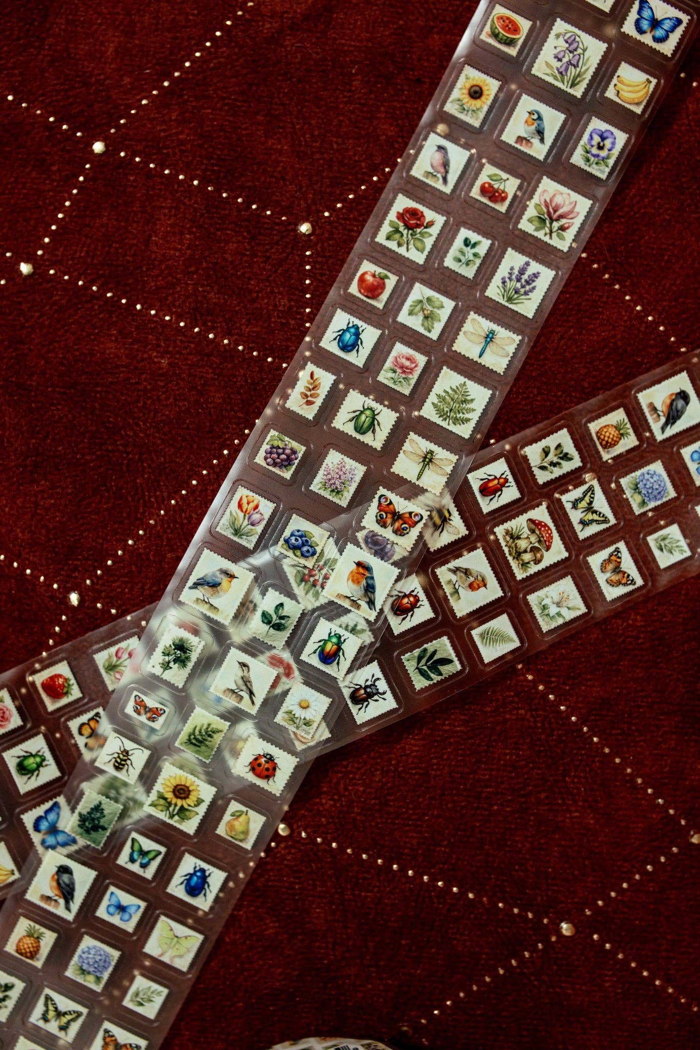 Mini Postage Stamps Transparent Tape | CoraCreaCrafts