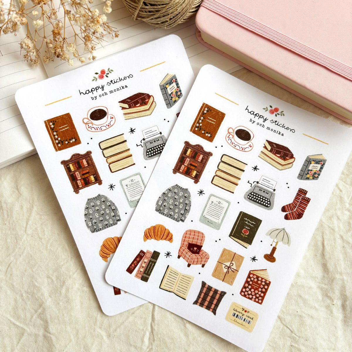 Bookish Corner Sticker Sheet | Och Monika