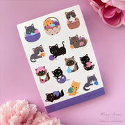Yarn Cats Vinyl Sticker Sheet by Meow Amor Creative | Papertail Fox