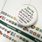 Social Media Mini Washi Tape by RiN! Studio | Papertail Fox