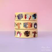 Butterfly Cat Gold Foil Washi Tape by Meow Amor Creative | Papertail Fox