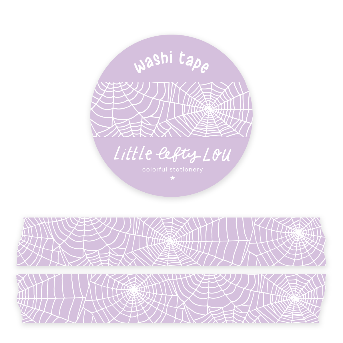 Spiderweb Purple Washi Tape by Little Lefty Lou | Papertail Fox