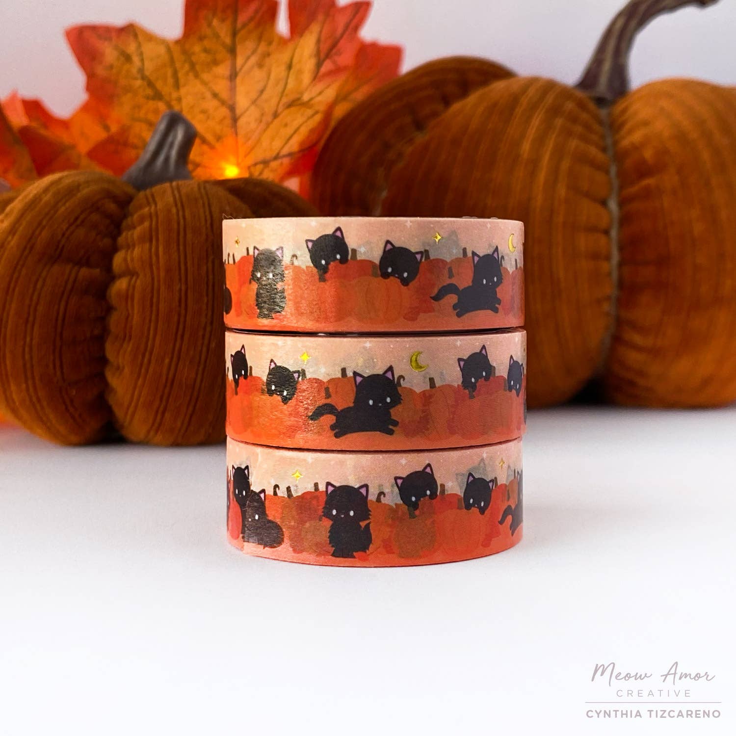 Pumpkin Patch Gold Foil Washi Tape | Meow Amor Creative