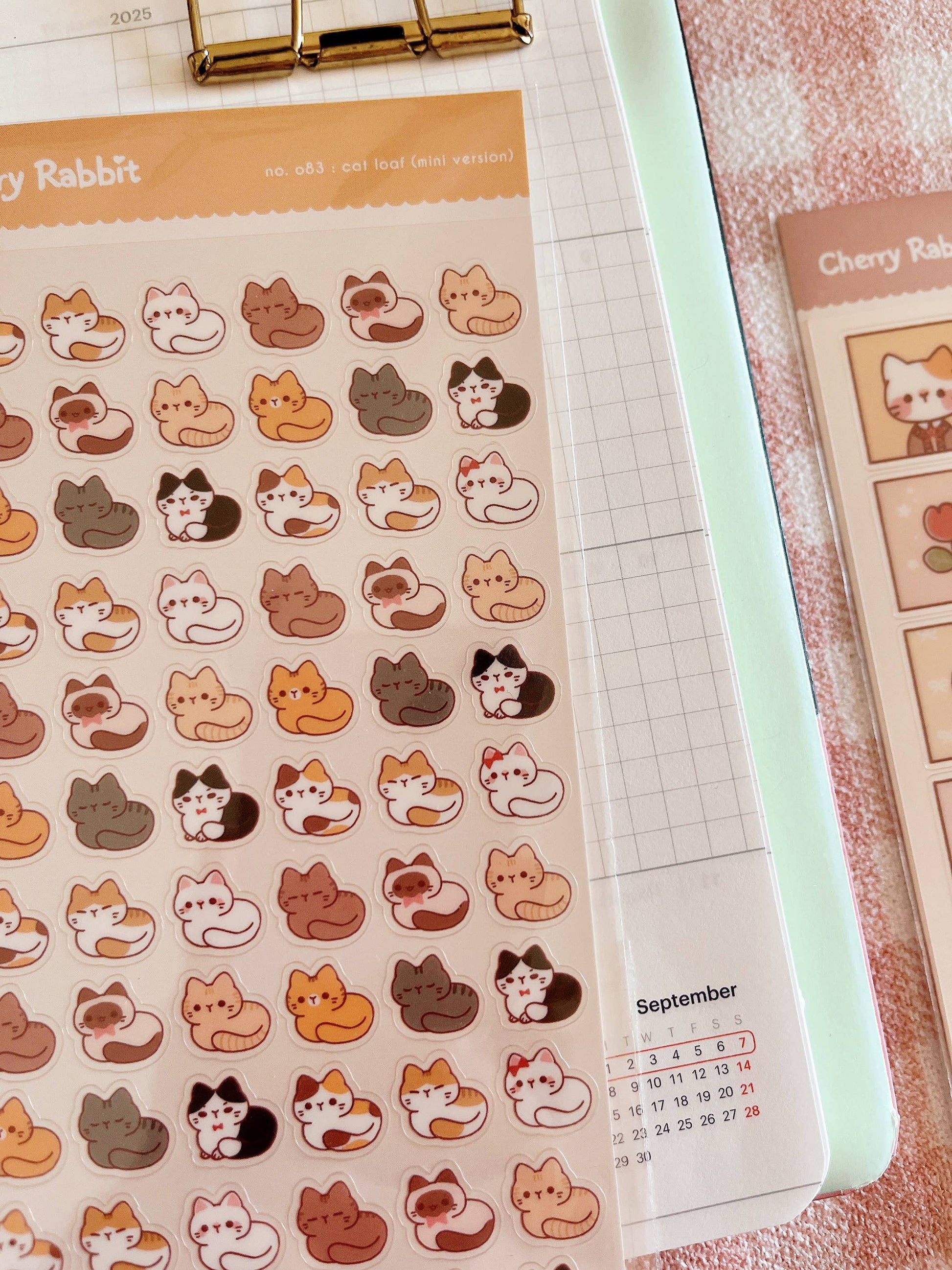 Cat Loafs Mini Sticker Sheet no.083 (ver. 2) by Cherry Rabbit | Papertail Fox
