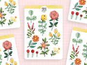 Flowers I Sticker Sheet by Wild Pencil Studio | Papertail Fox