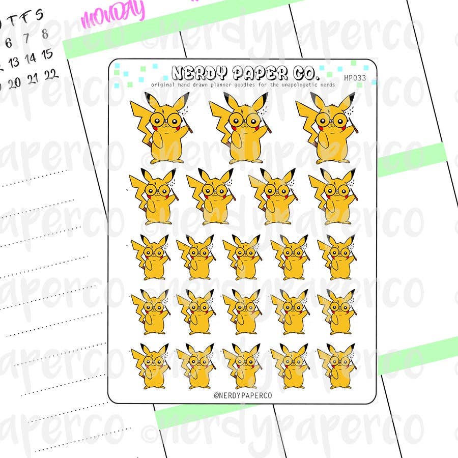 PIKAPOTTER- Hand Drawn Stickers Deco | HP033