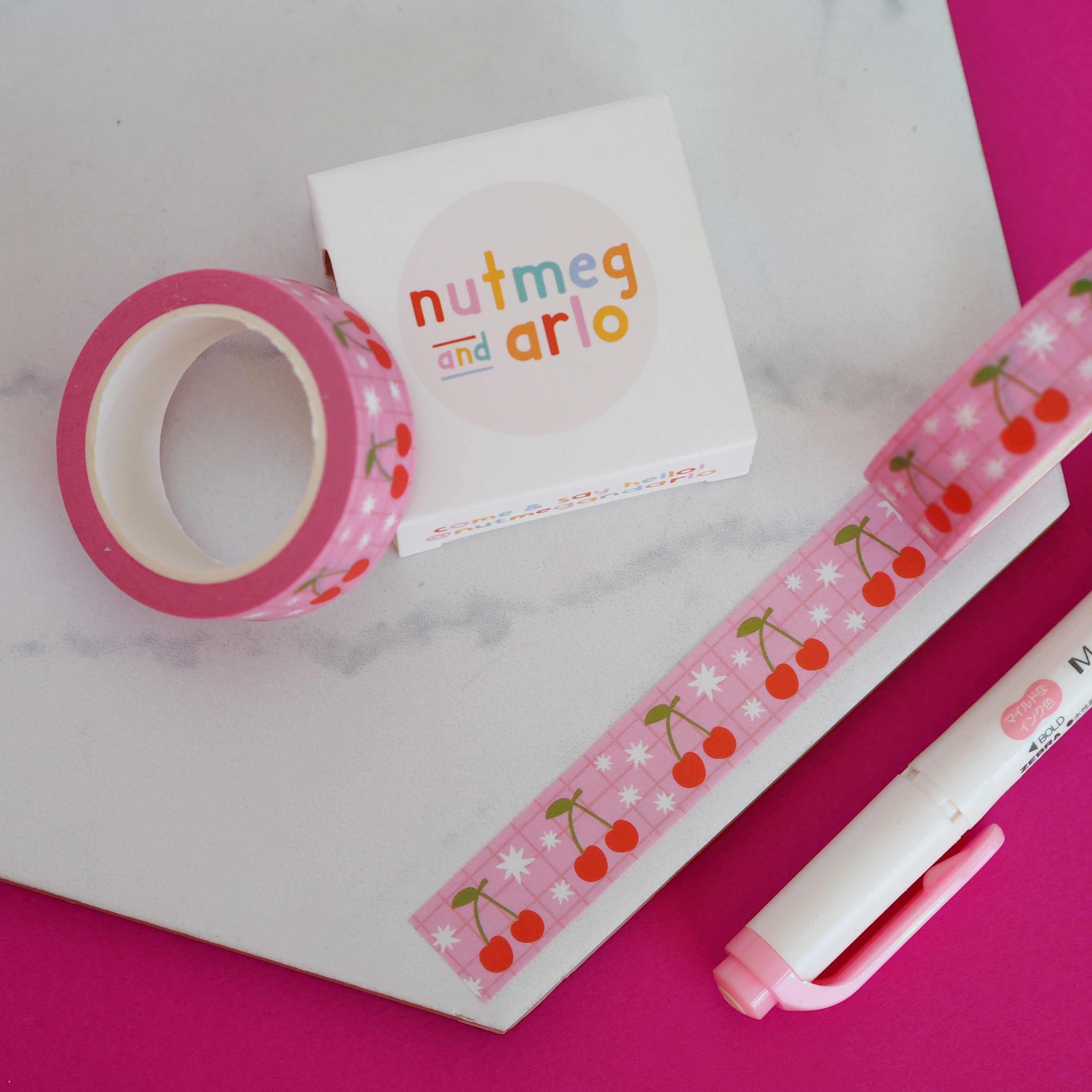 Cute Cherries Fruit Washi Tape | Nutmeg and Arlo