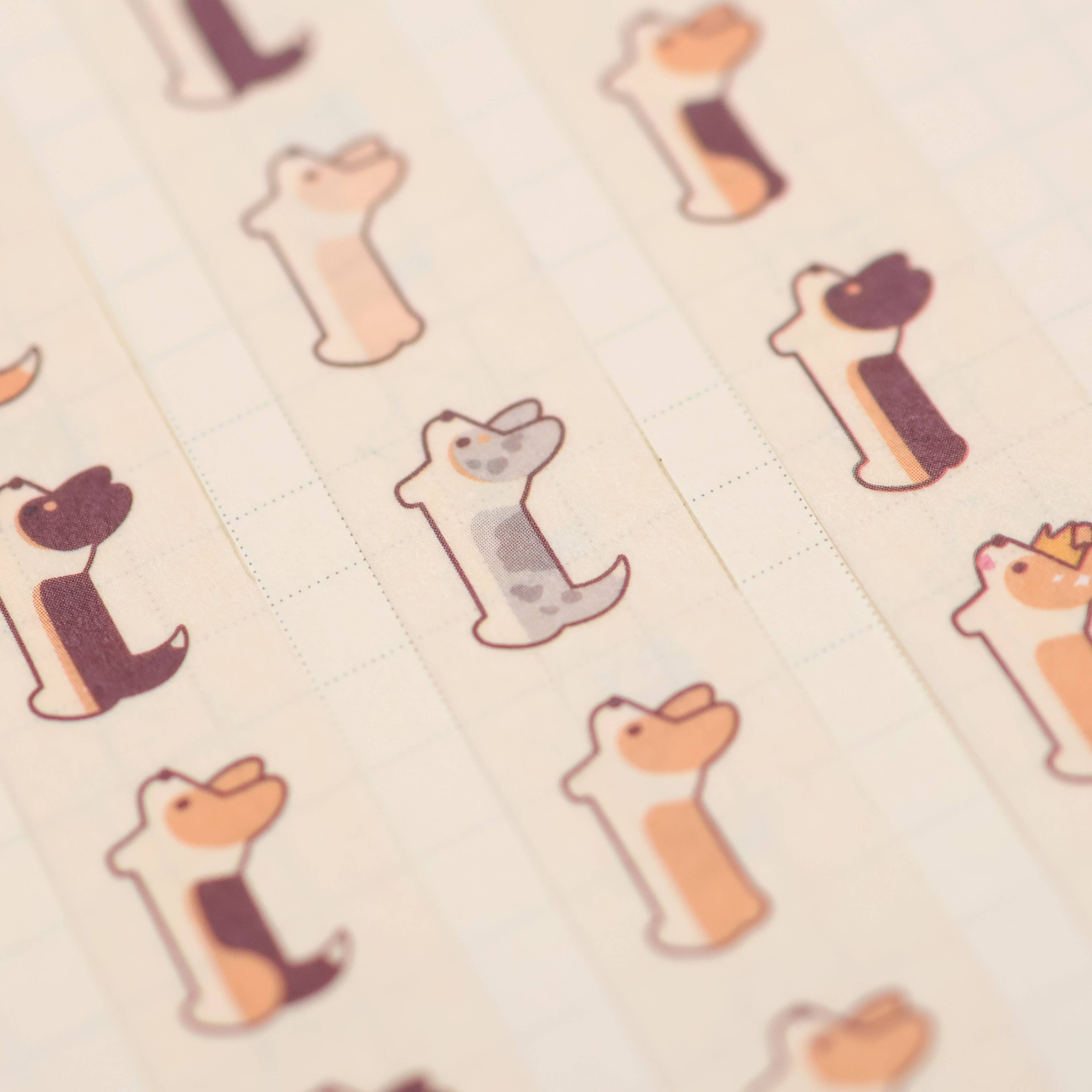 Thousand Skies Corgi March Washi Tape - 15mm Matte Finish