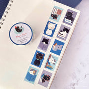 Book Cats Stamp Washi Tape